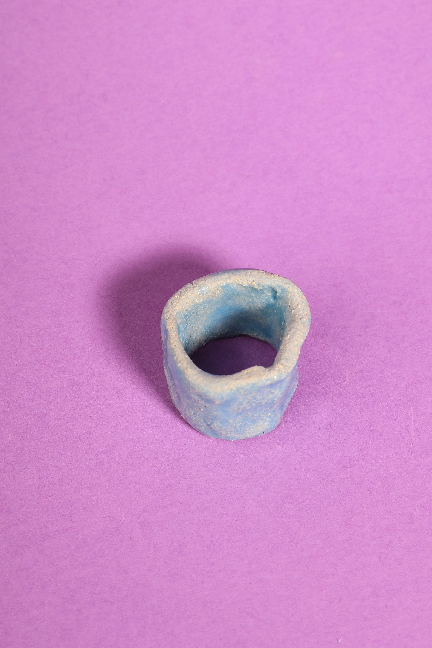 Bague Bleu Fragment de matière