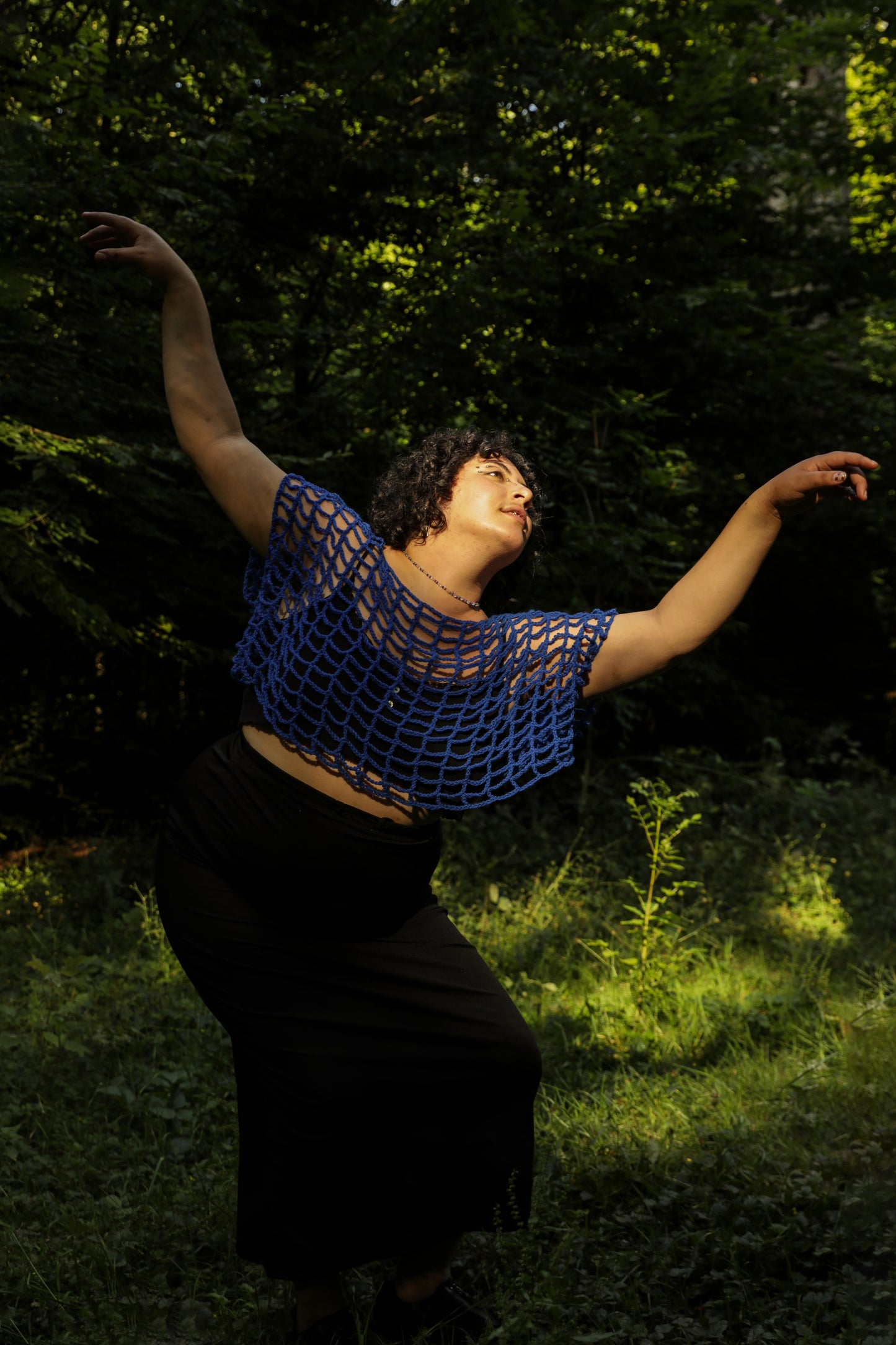 Croptop Bleu Indigo série "OPEN"