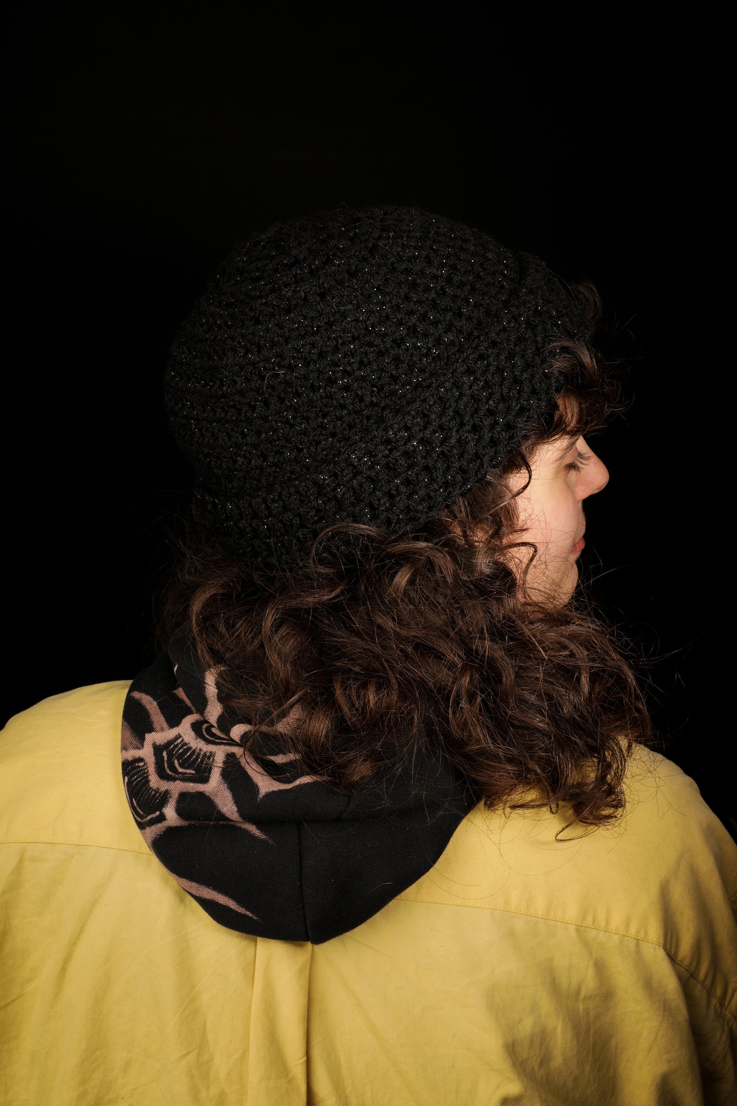 Bonnet noir pailleté