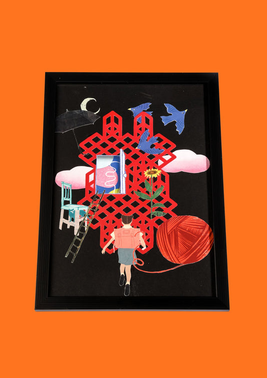Collage A4 " BEYOND THE WOVEN "