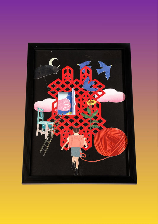 Collage A4 " BEYOND THE WOVEN "