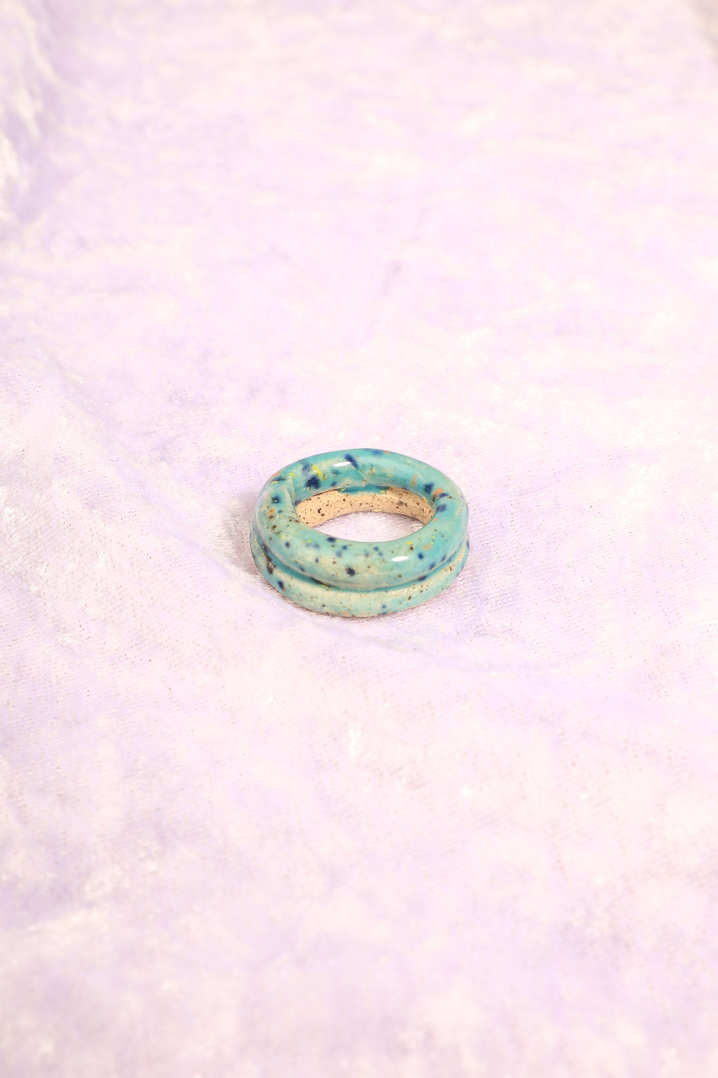 Bague colombin bleu moucheté #1