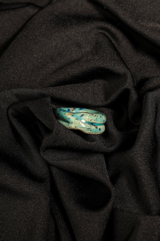 Bague colombin bleu moucheté #1