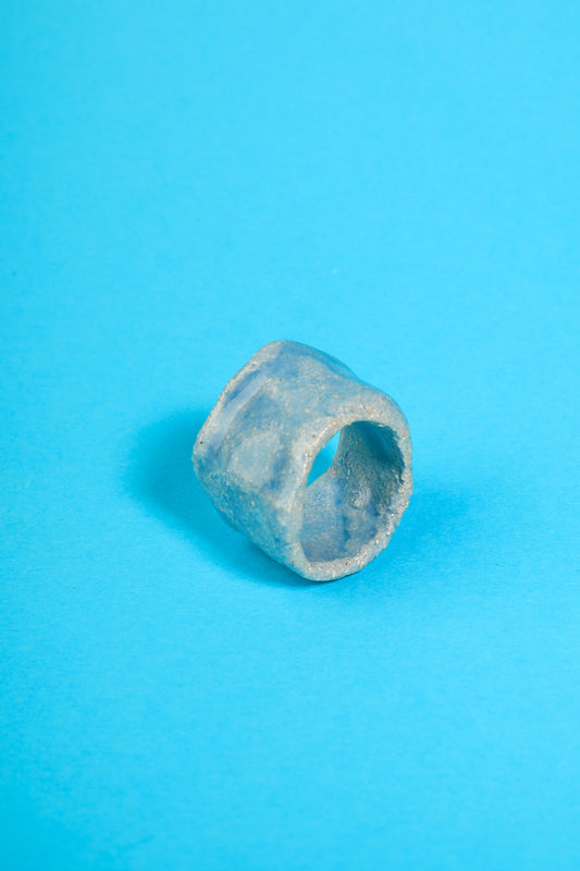 Bague Bleu Fragment de matière
