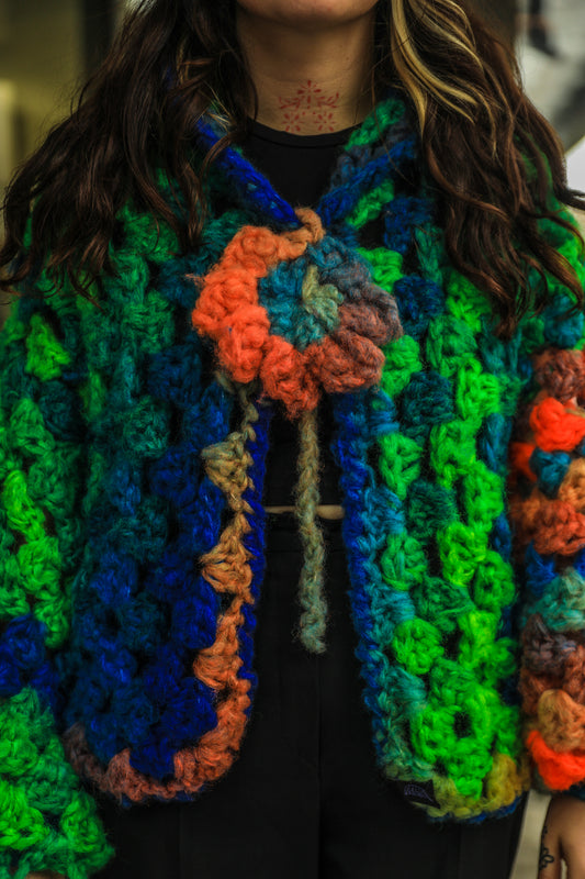 Gilet gros Granny fleur