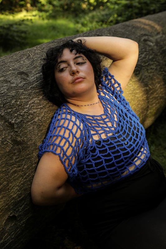 Croptop Bleu Indigo série "OPEN"