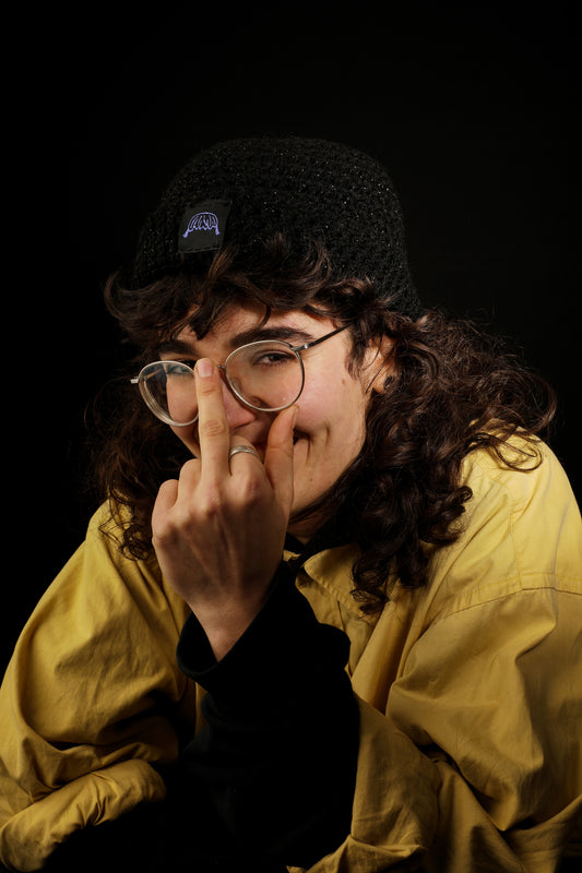 Bonnet noir pailleté