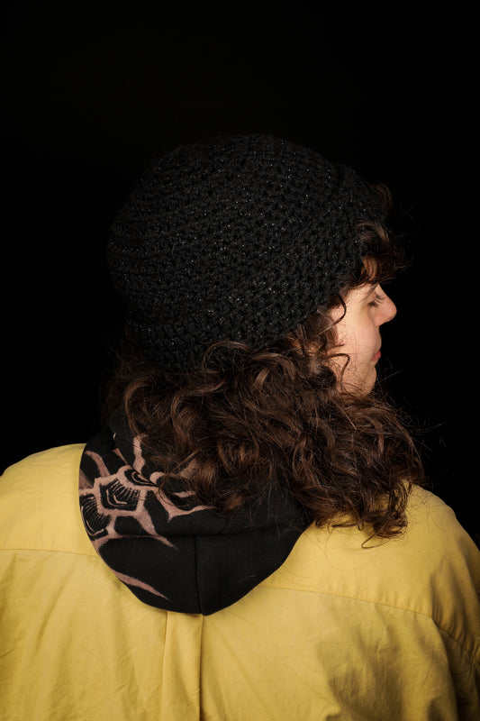 Bonnet noir pailleté