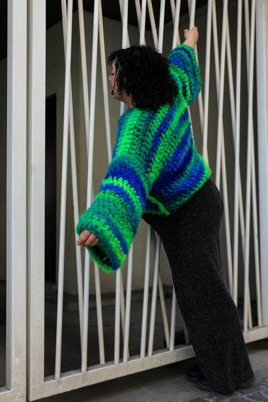Gilet Bleu & Vert